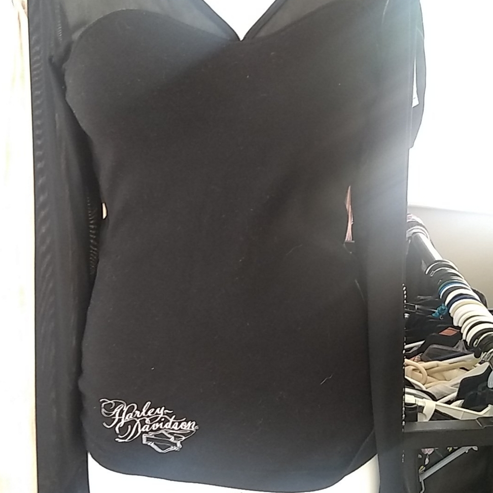Harley Davidson sheer sleeve shirt, seasonal